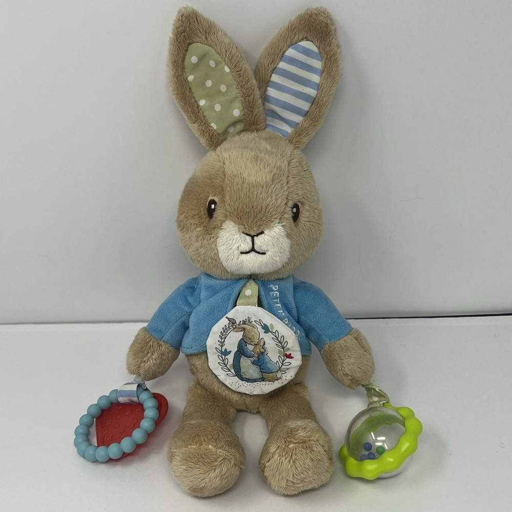 Peter Rabbit Baby Plush Rattle Toy 10" Beatrix Potter Babies Stuffed Animal